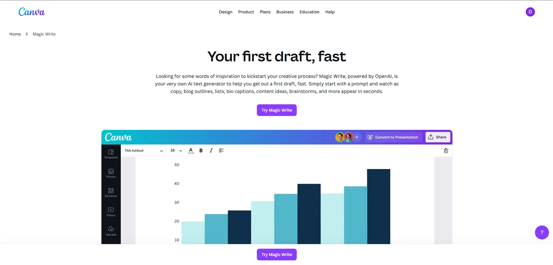 Canva Magic Write
