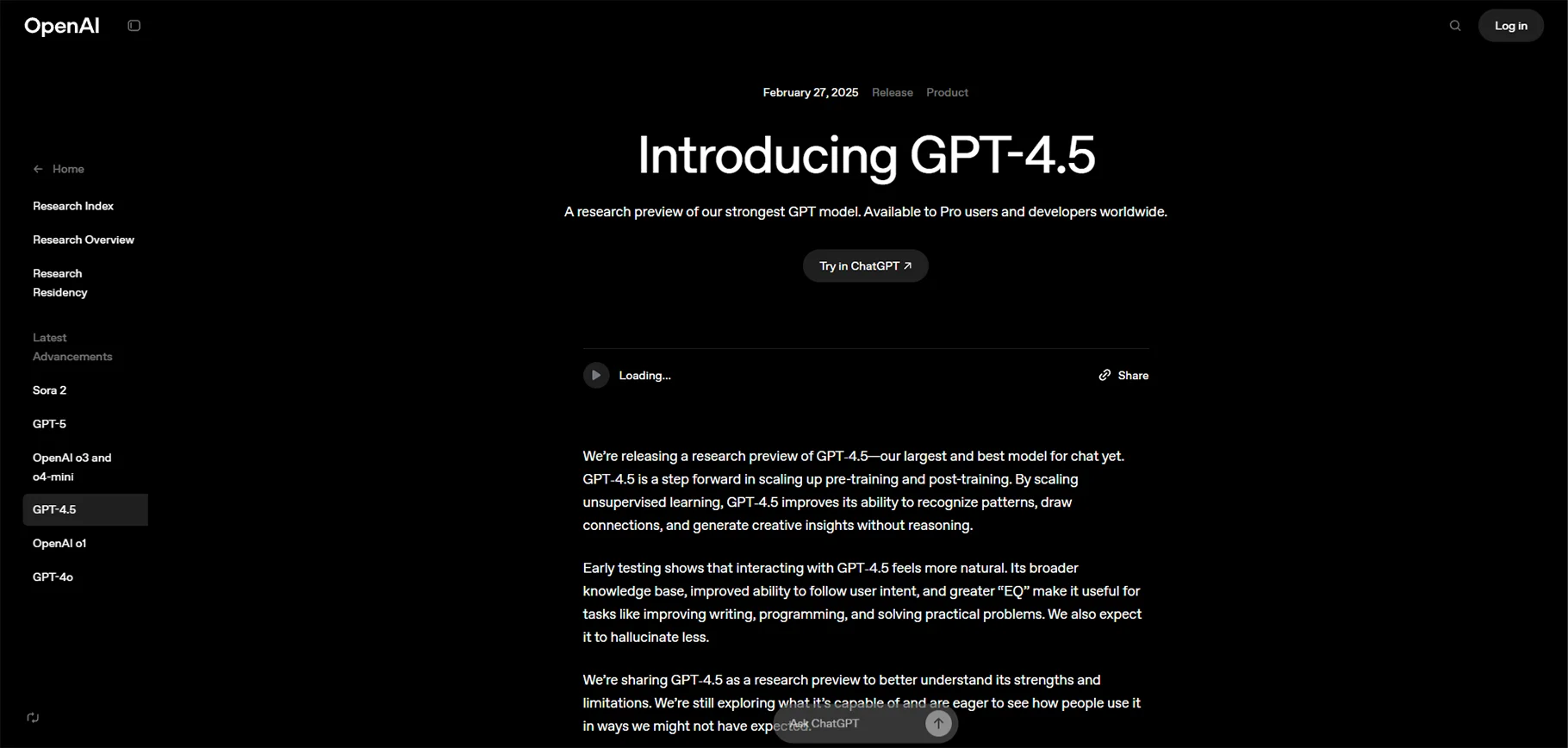ChatGPT (GPT-4.5)