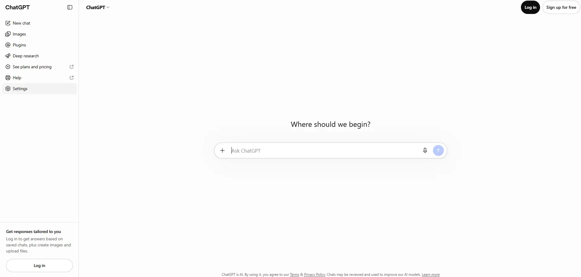 ChatGPT Guest Mode