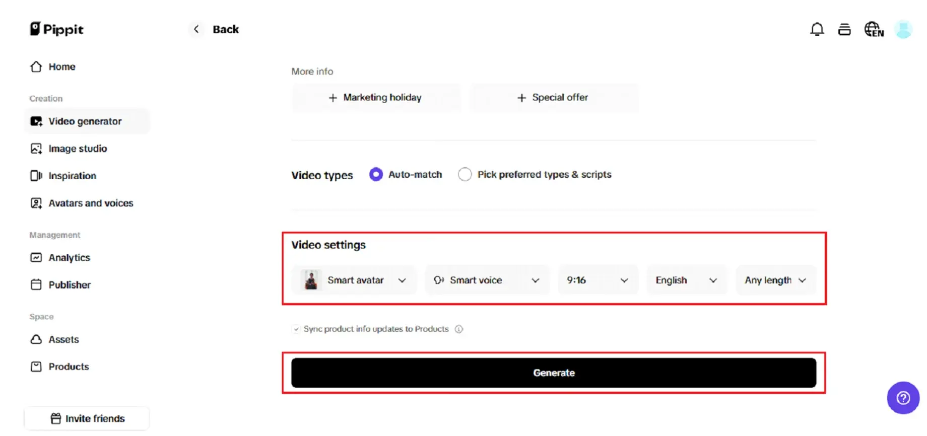 Customize settings