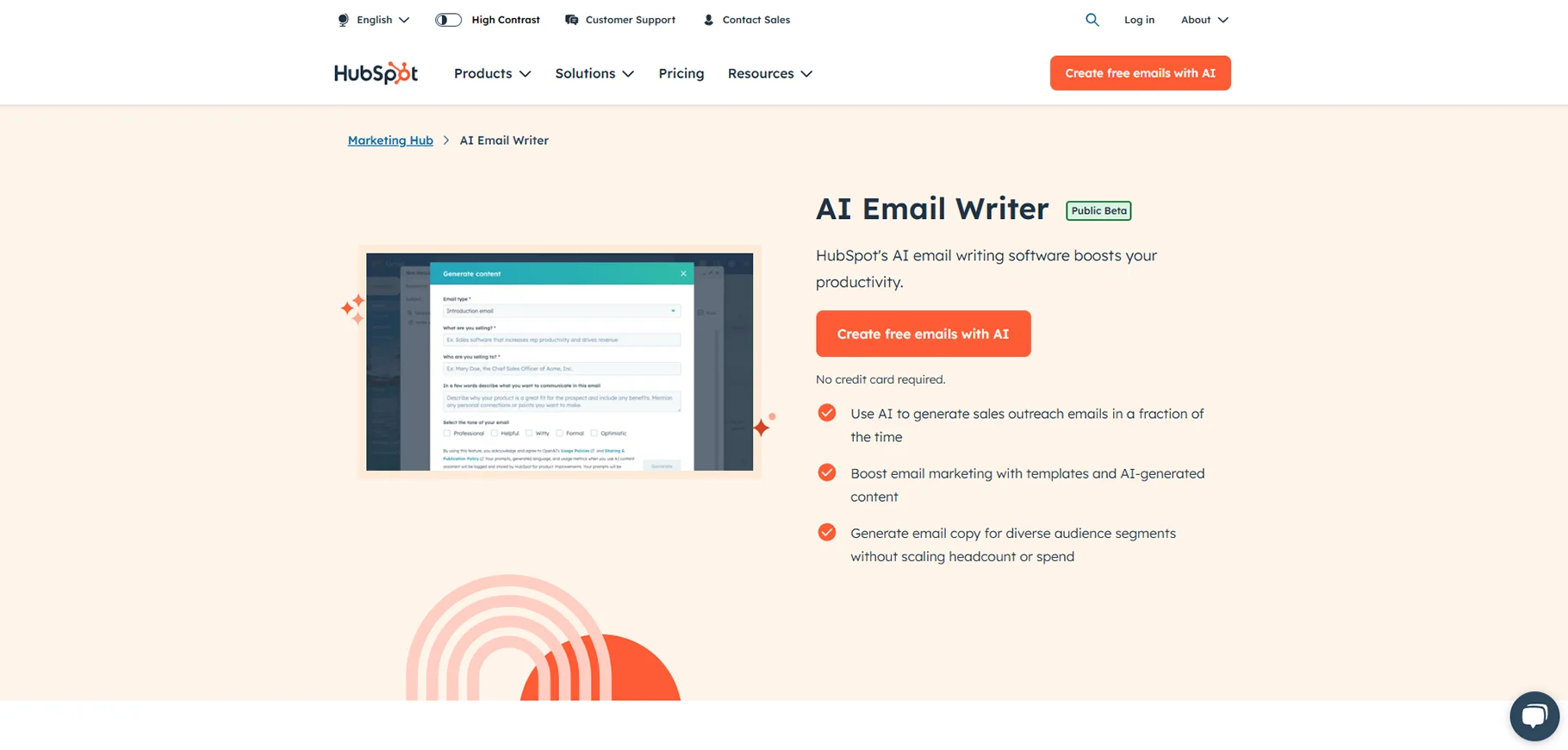 HubSpot AI Email Writer