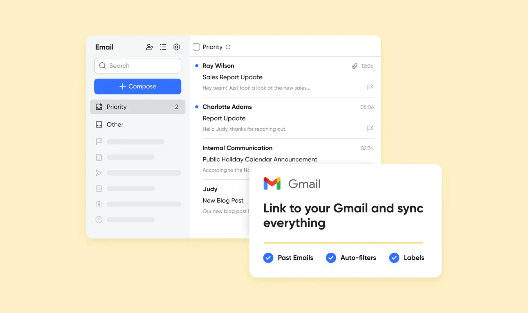 Lark Mail bringing numbers out of the inbox