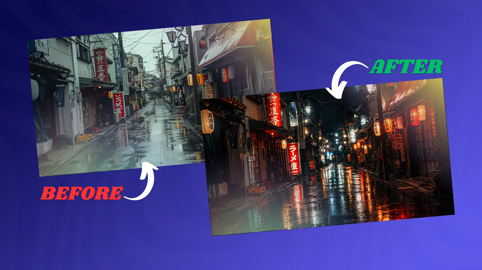 Rainy Neon Street
