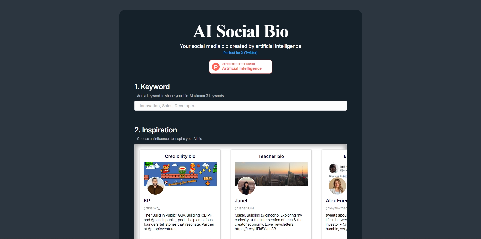 AI Social Bio