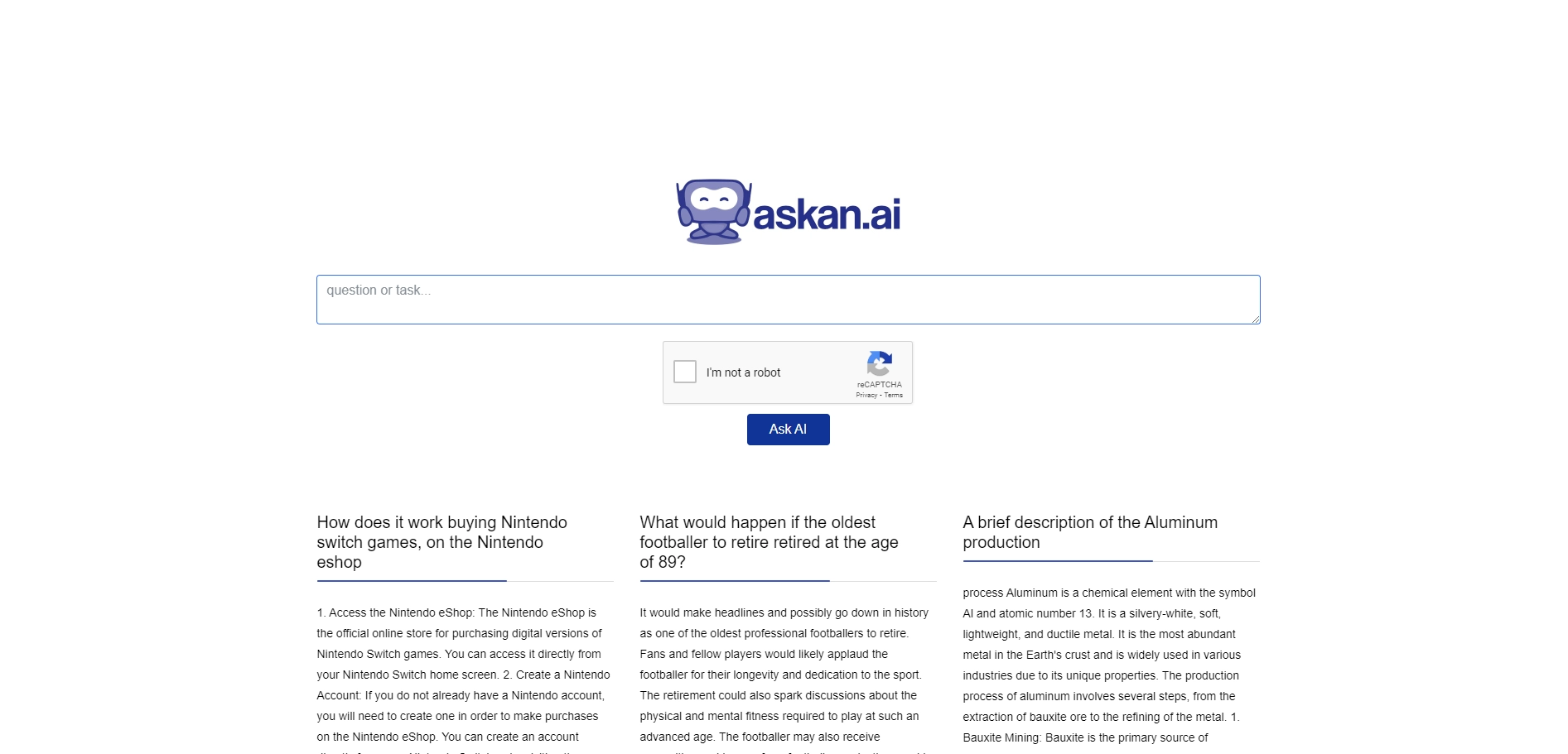 Ask an AI
