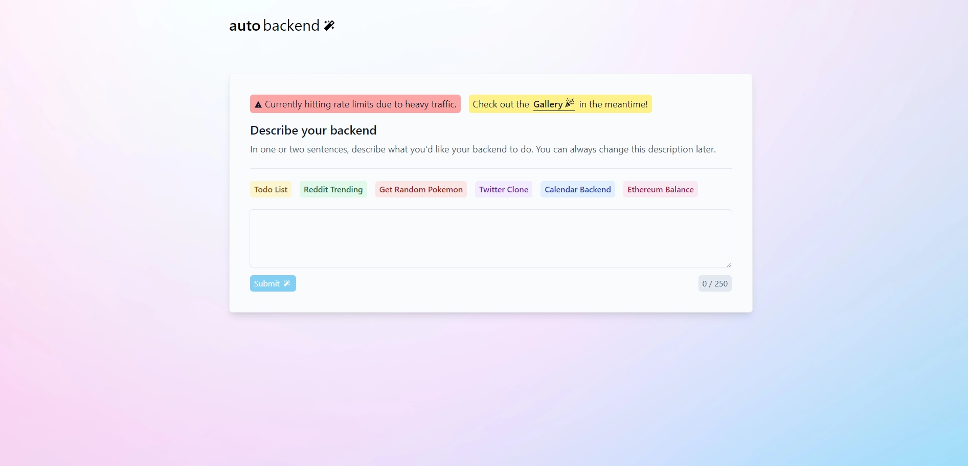 Auto Backend