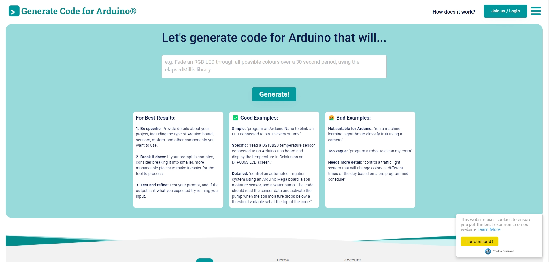 Duino Code Generator