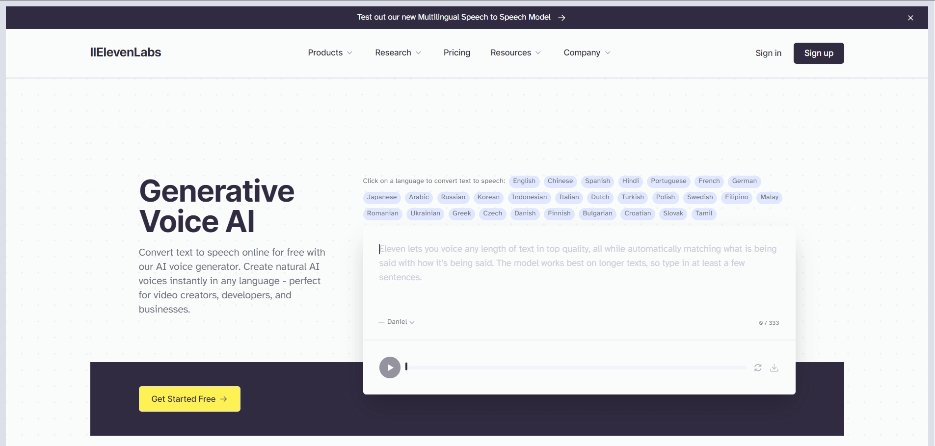 Eleven Labs AI
