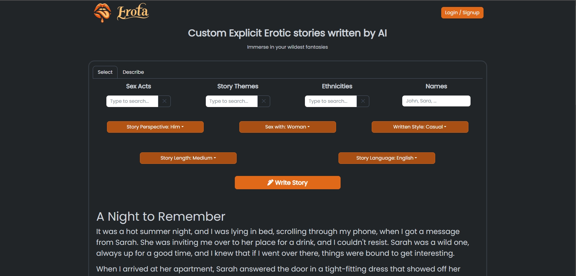 Erota: Storytelling Tool