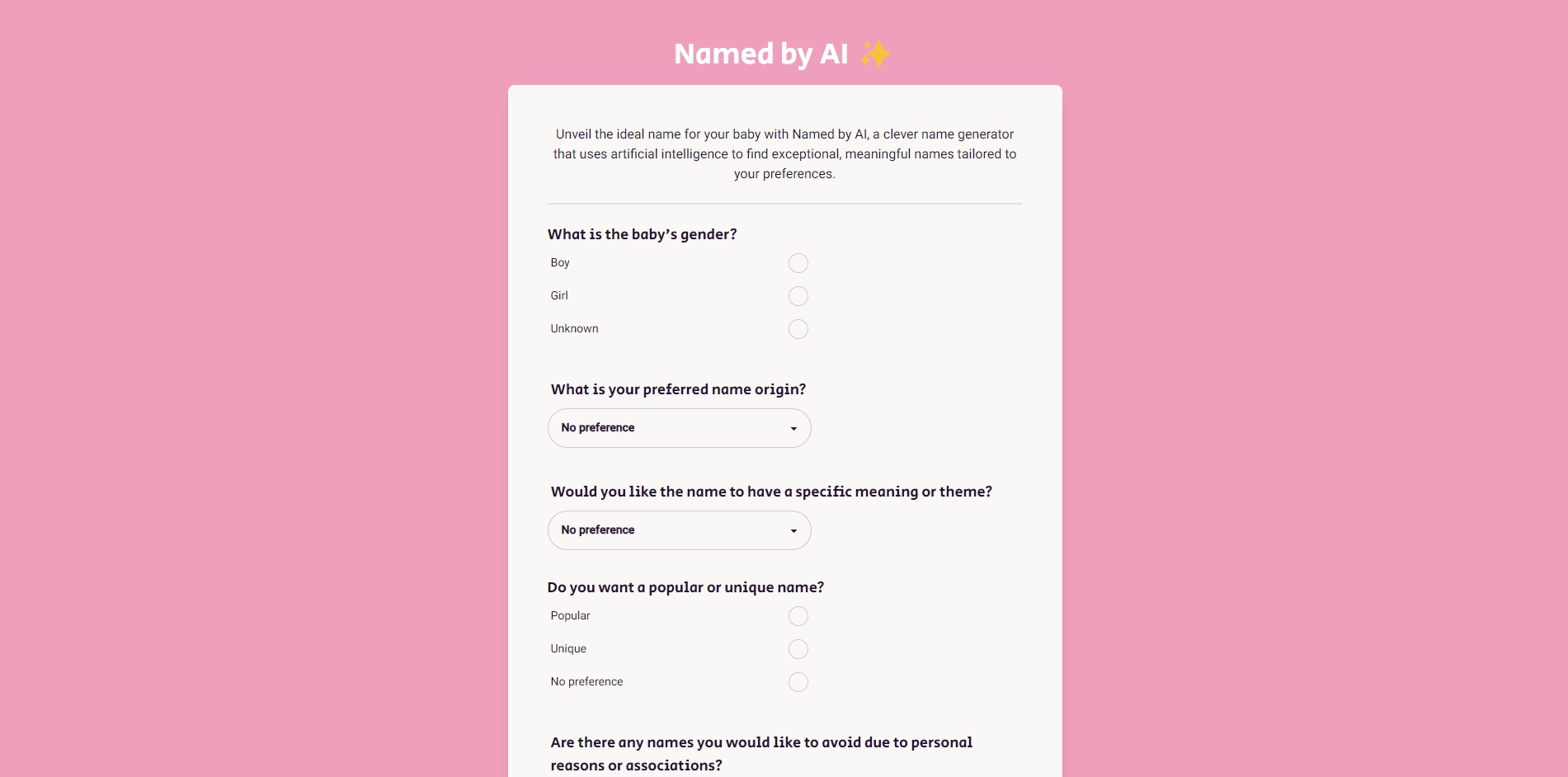 Named by AI