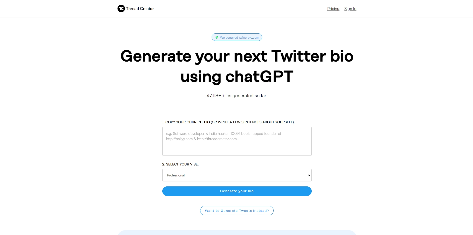 TwitterBio