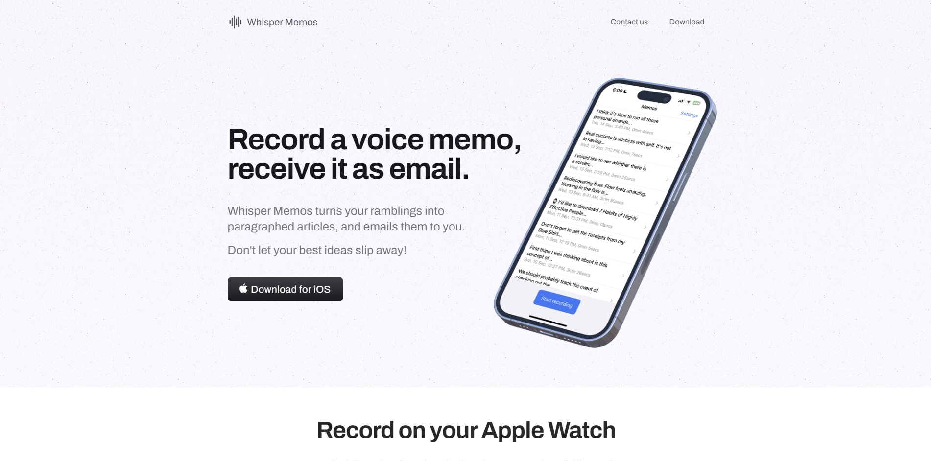 Whisper Memos