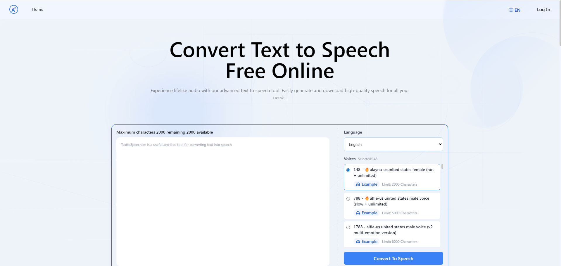 TexttoSpeech : Convert Text to Speech